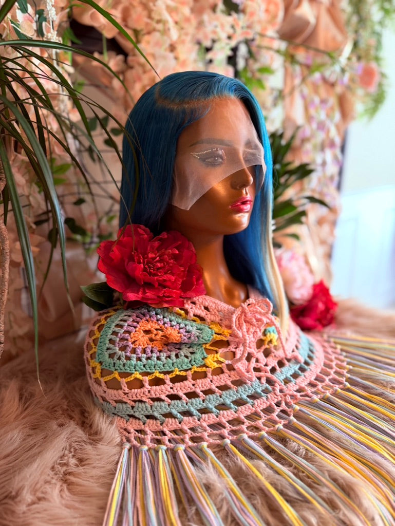 Custom Robin Egg Blue Virgin Hair Wig | 14”