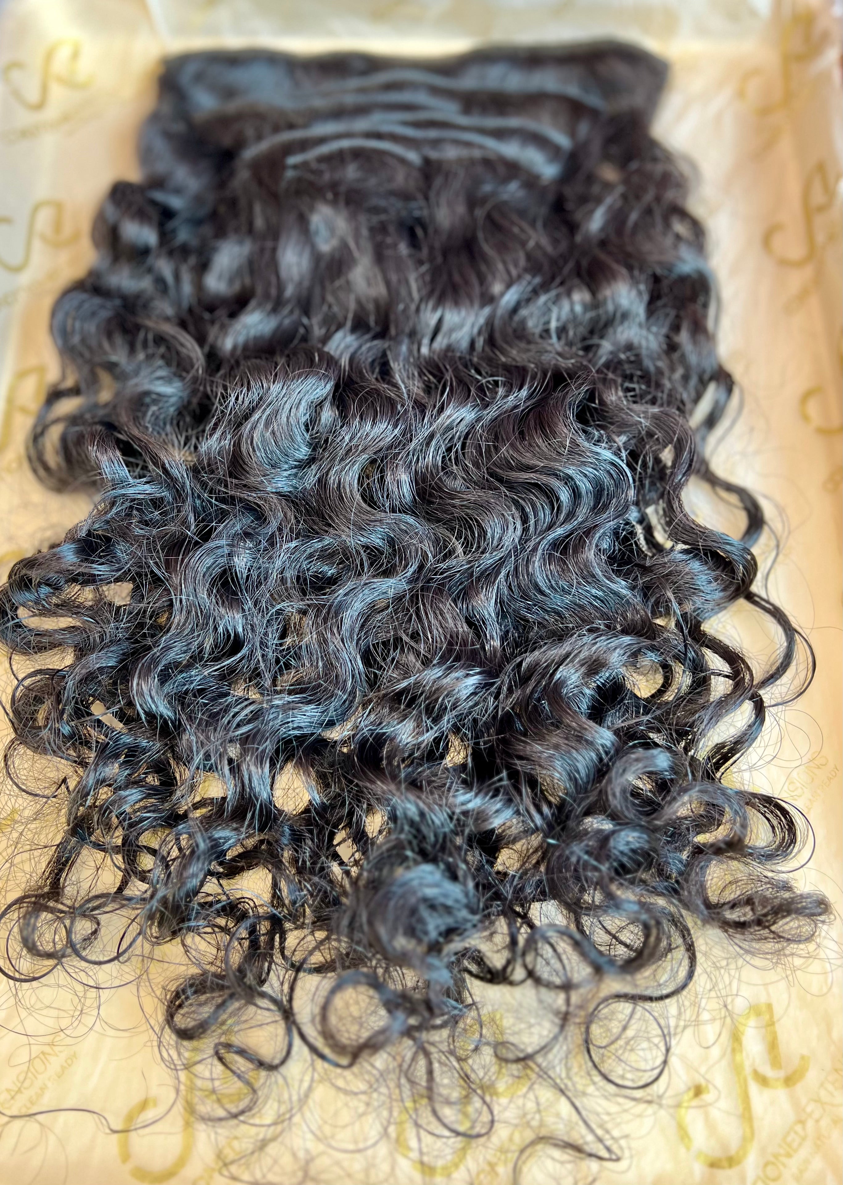 Raw Indian Temple Curly Clip Ins
