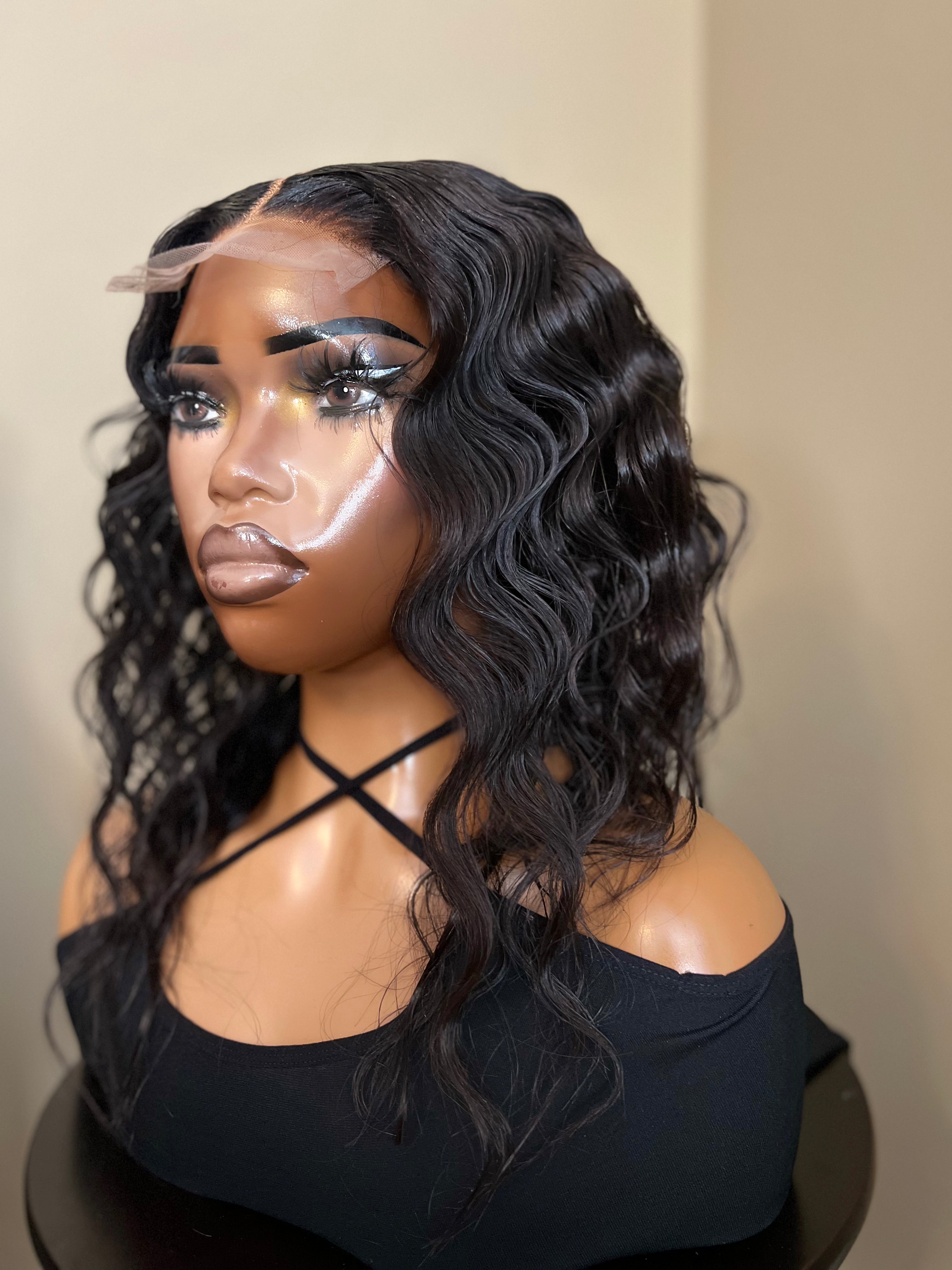 14" Deep Wave Bob Wig 5x5 TL