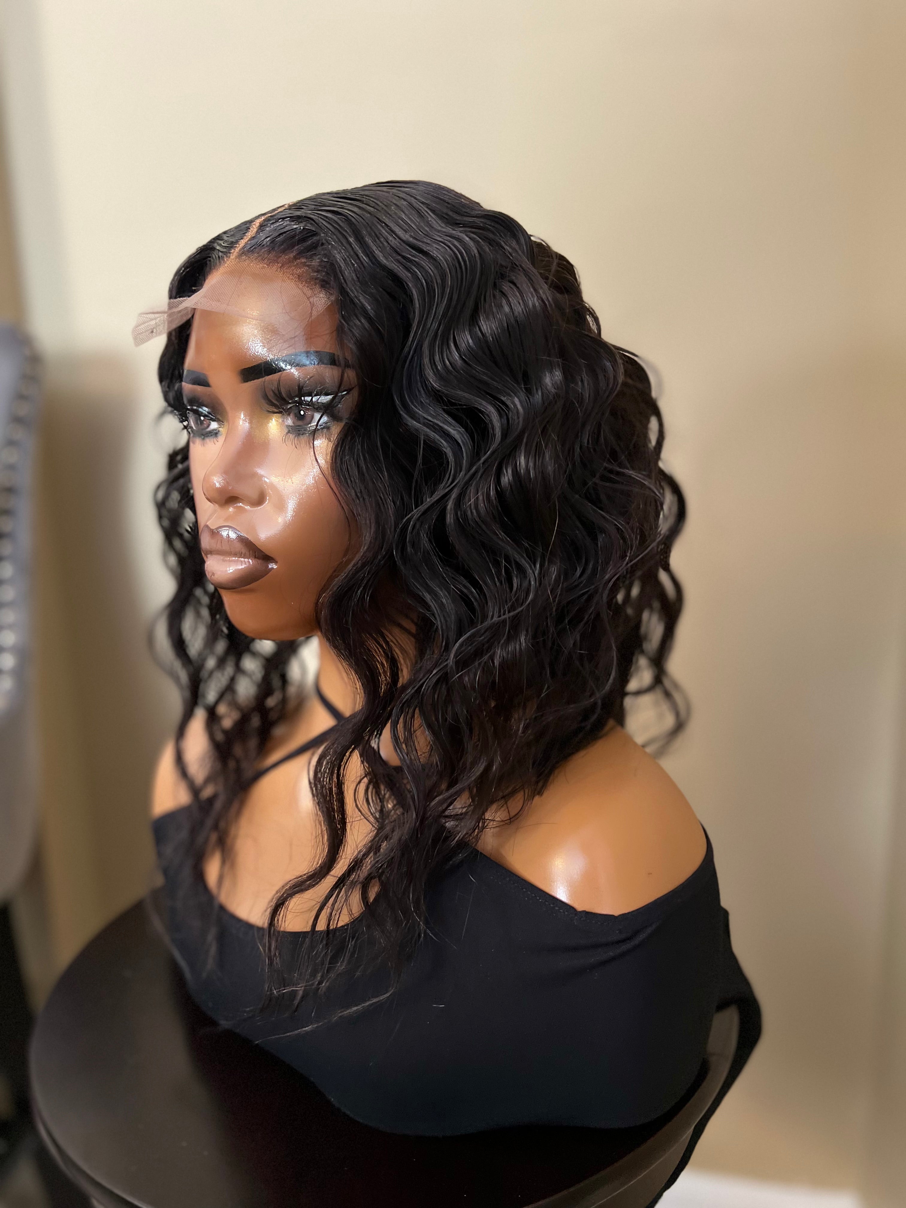14" Deep Wave Bob Wig 5x5 TL