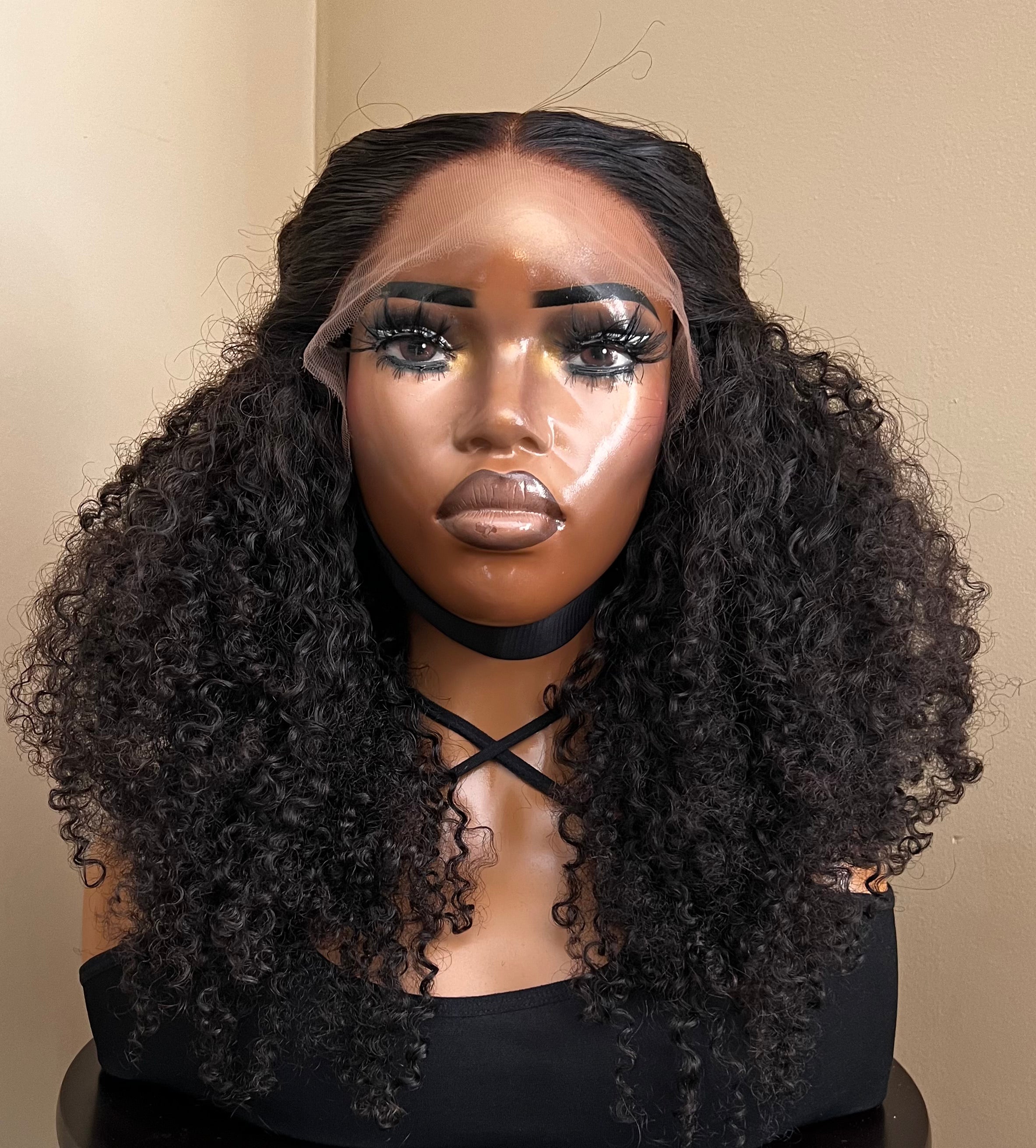 18" 4c Curly 13x4 HD Lace Frontal Wig