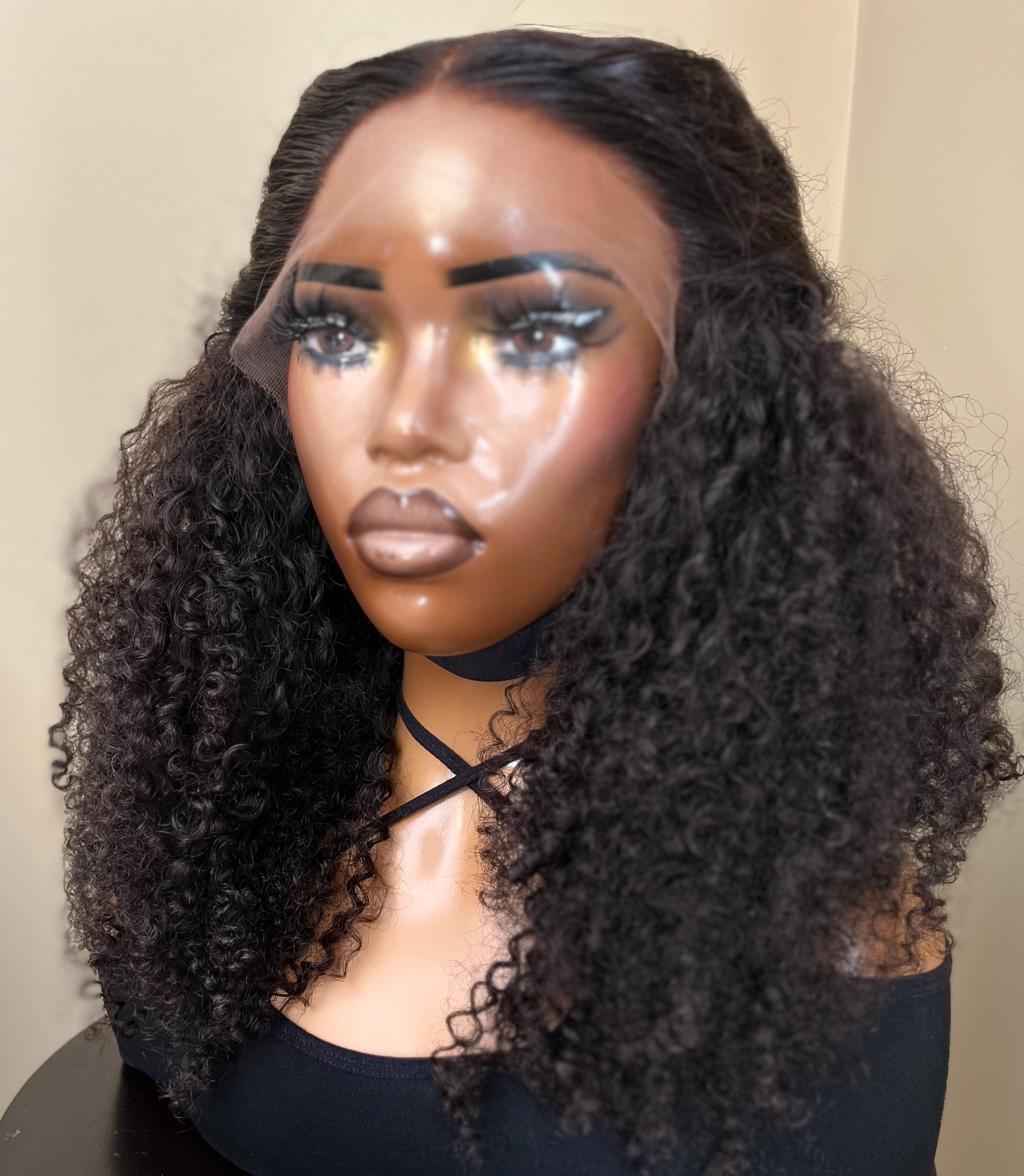 18" 4c Curly 13x4 HD Lace Frontal Wig