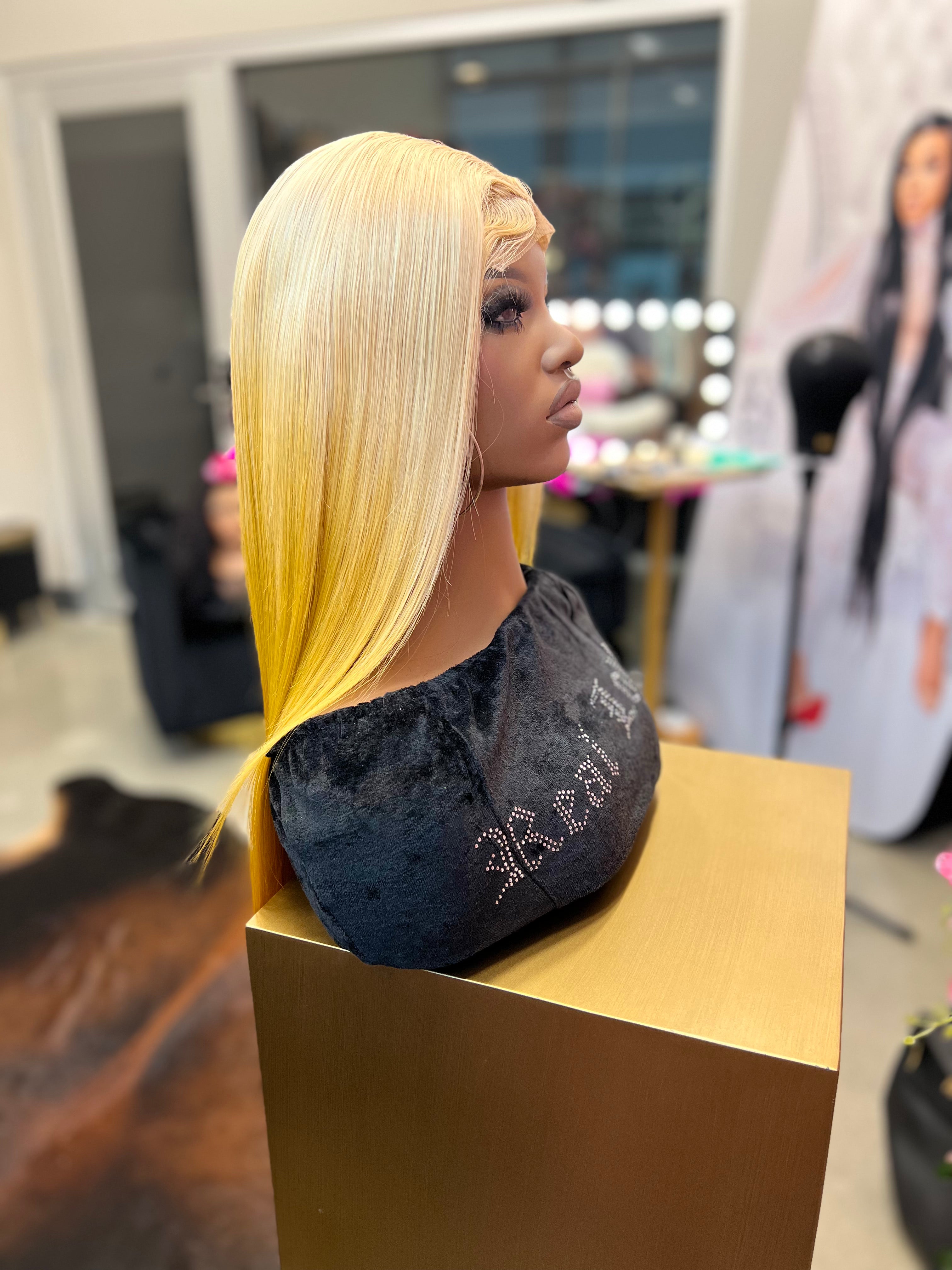 30" Ombre Blonde Closure Wig