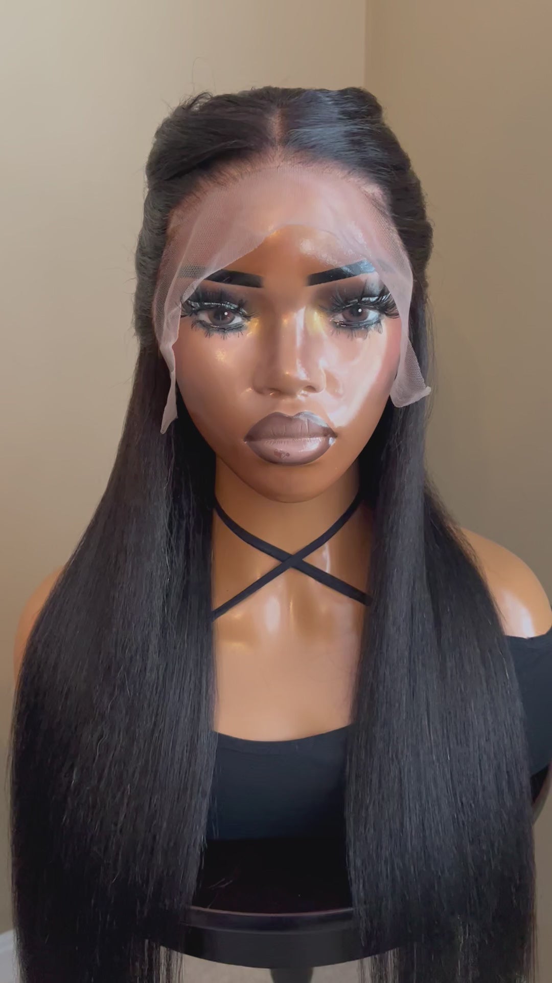 Kinky Straight Frontal Wig 30"