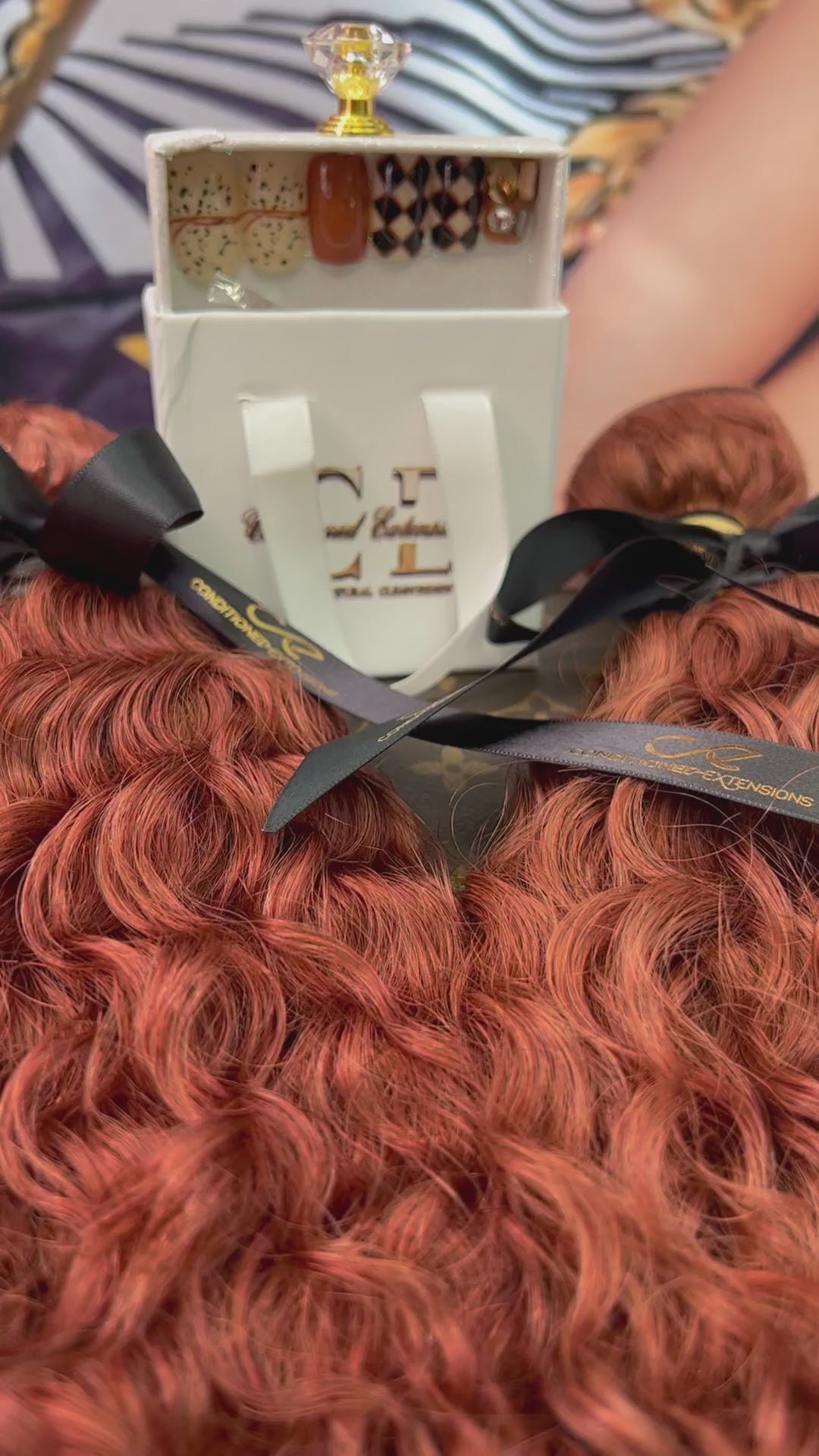 16" Deep Curly 3 Bundle Deal (lashes and nails included)