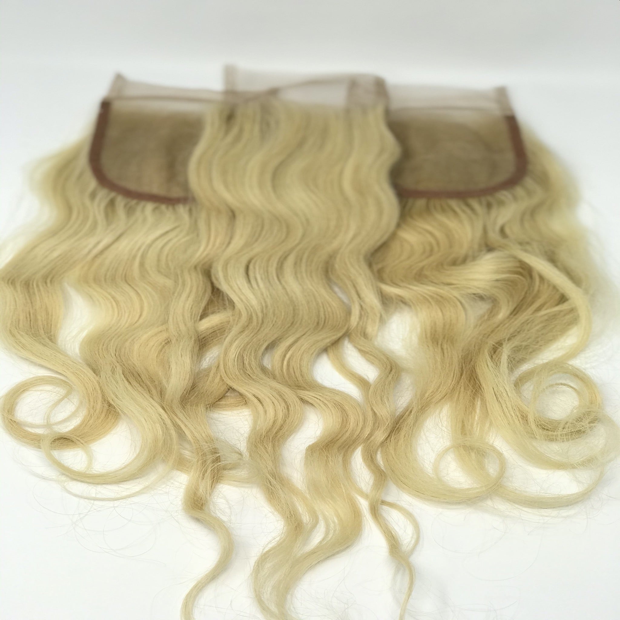 Raw Russian Blonde Wavy Closures 4x4